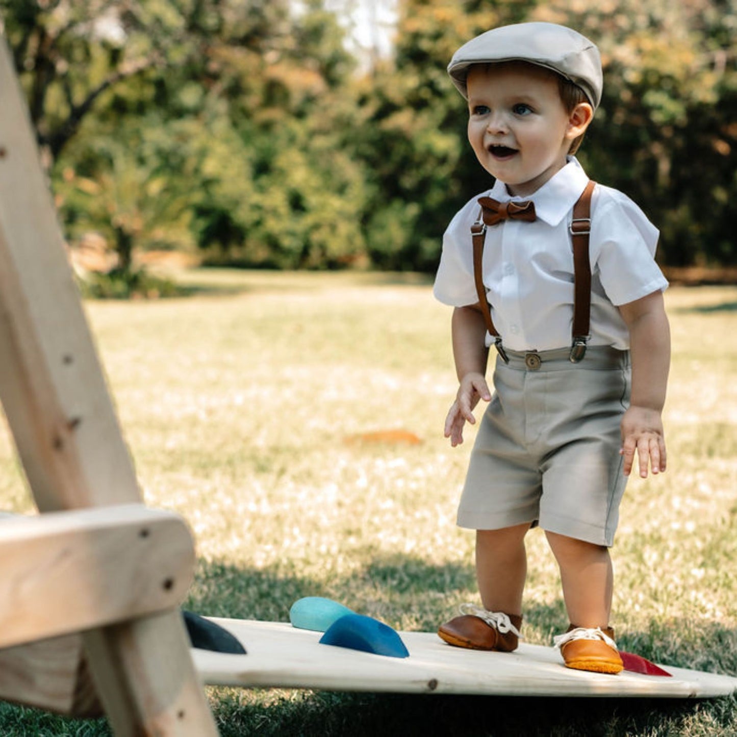 Summer Little Gentleman’s Picnic Set - Tan & Toffee