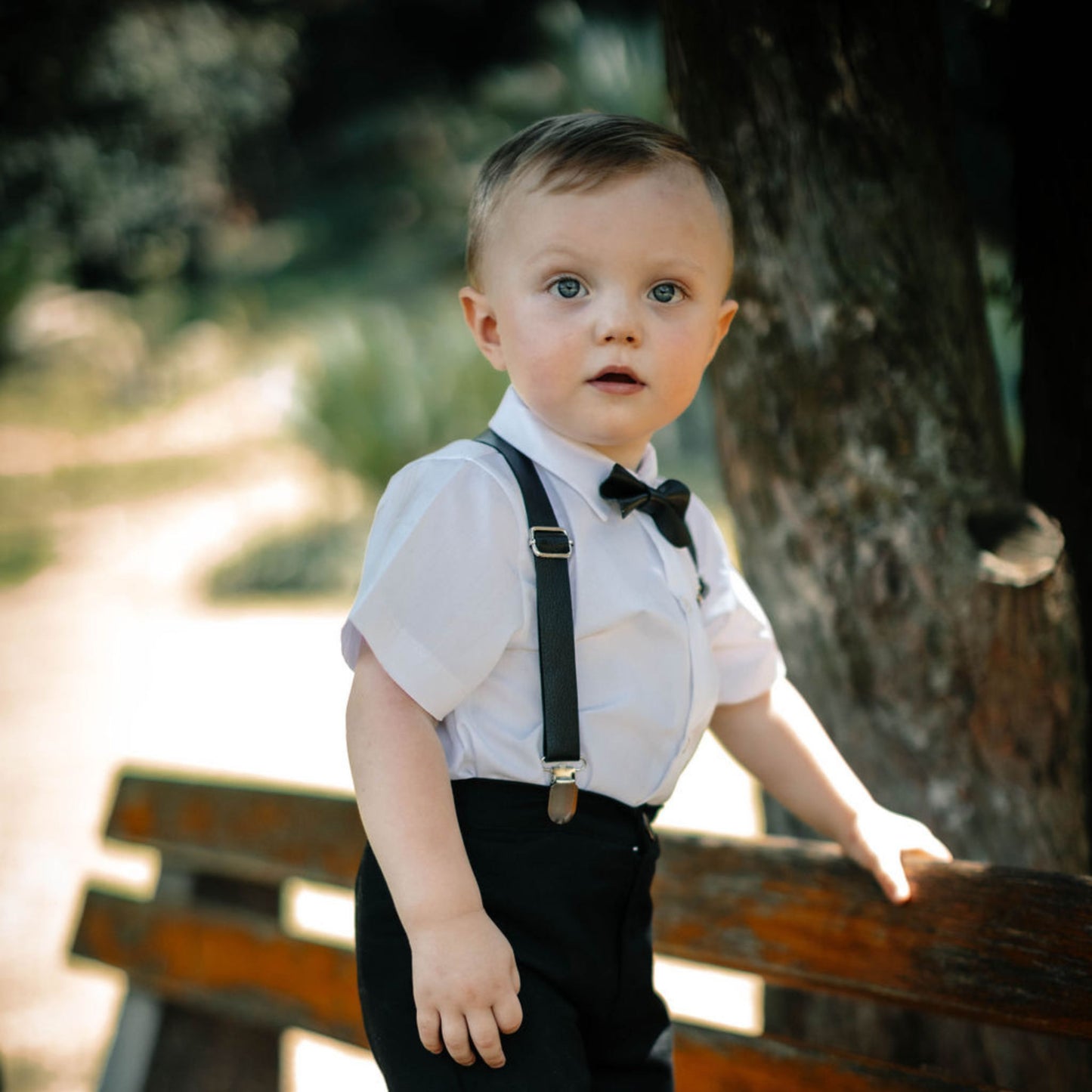 Boys Summer Collared Button Shirt White 0-24M