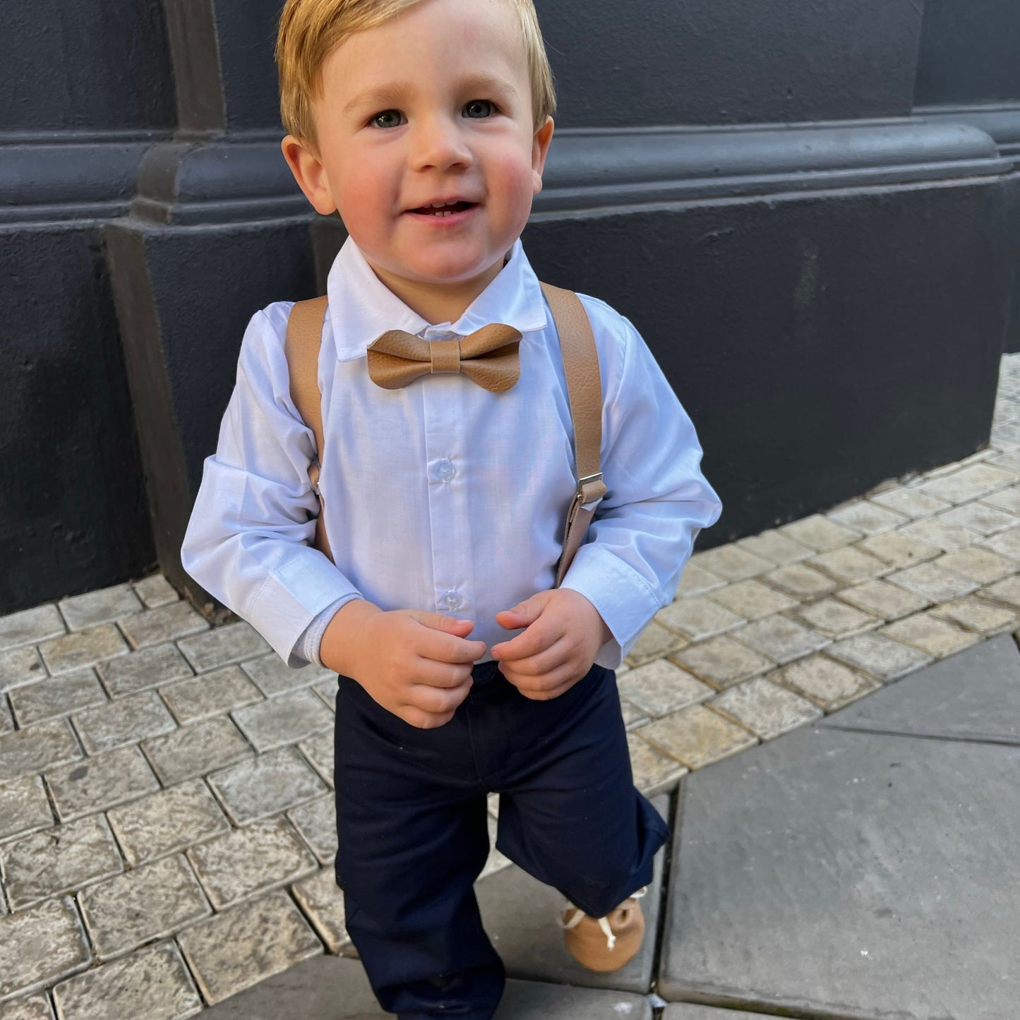 Baby Leather Suspenders