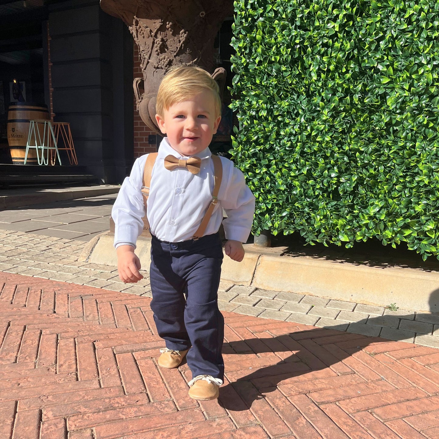 Winter Little Gentleman Ensemble - Navy & Tan