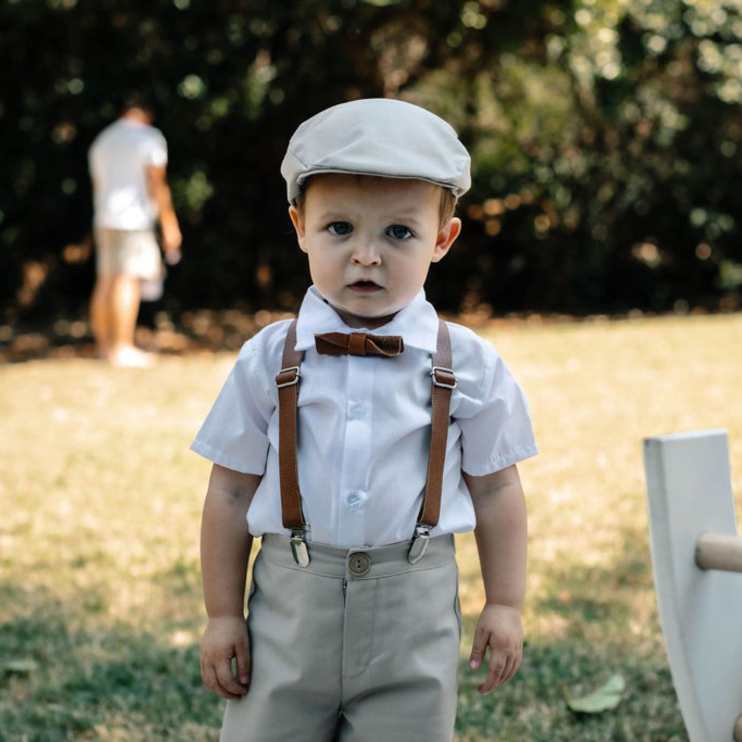 Baby Leather Suspenders Toffee Brown 3M-5Y
