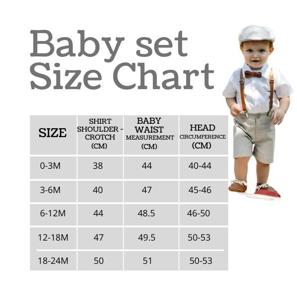 Baby Boy Summer Outfit Check & Tan Set 0-24M
