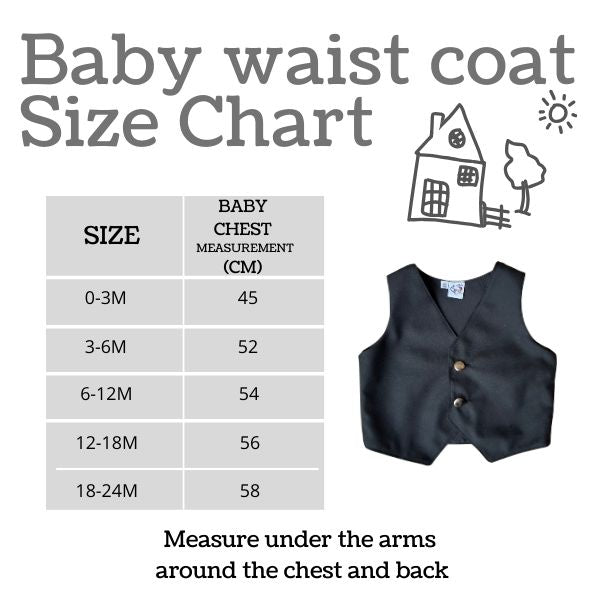 Baby Boy Khaki Waist Coat 6-24m