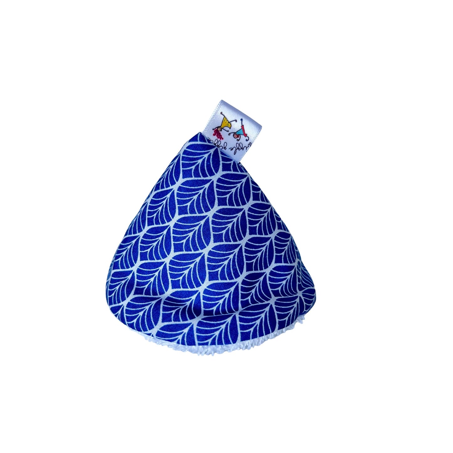 Blue leave patterned pee pee teepee to keep you dry when changing a baby boy's diaper
