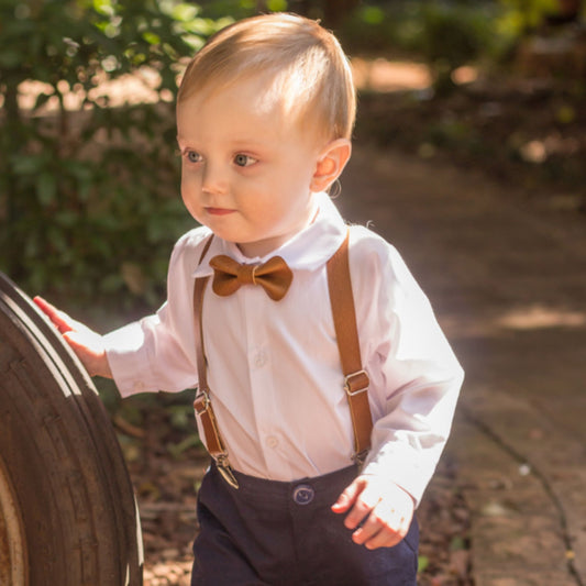 Winter Little Gentleman Ensemble - Navy & Toffee