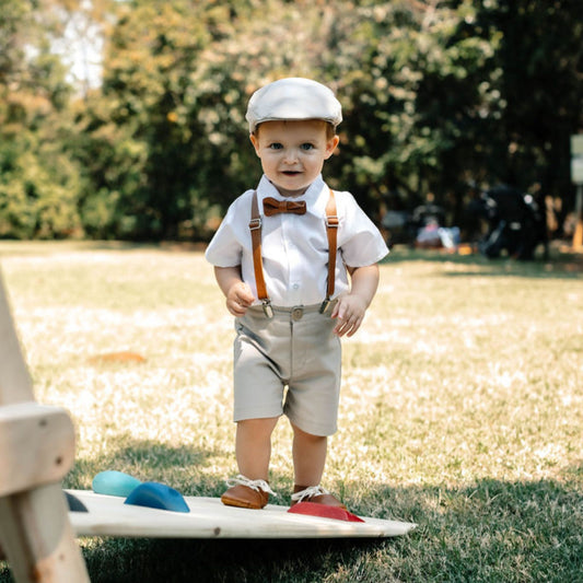 Summer Little Gentleman’s Picnic Set - Tan & Toffee