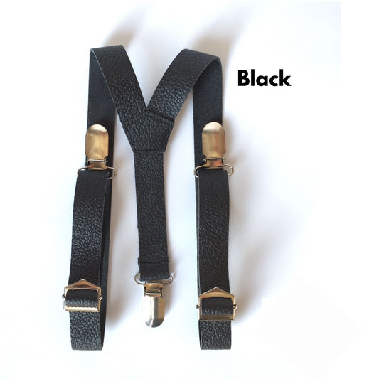 Baby Leather Suspenders