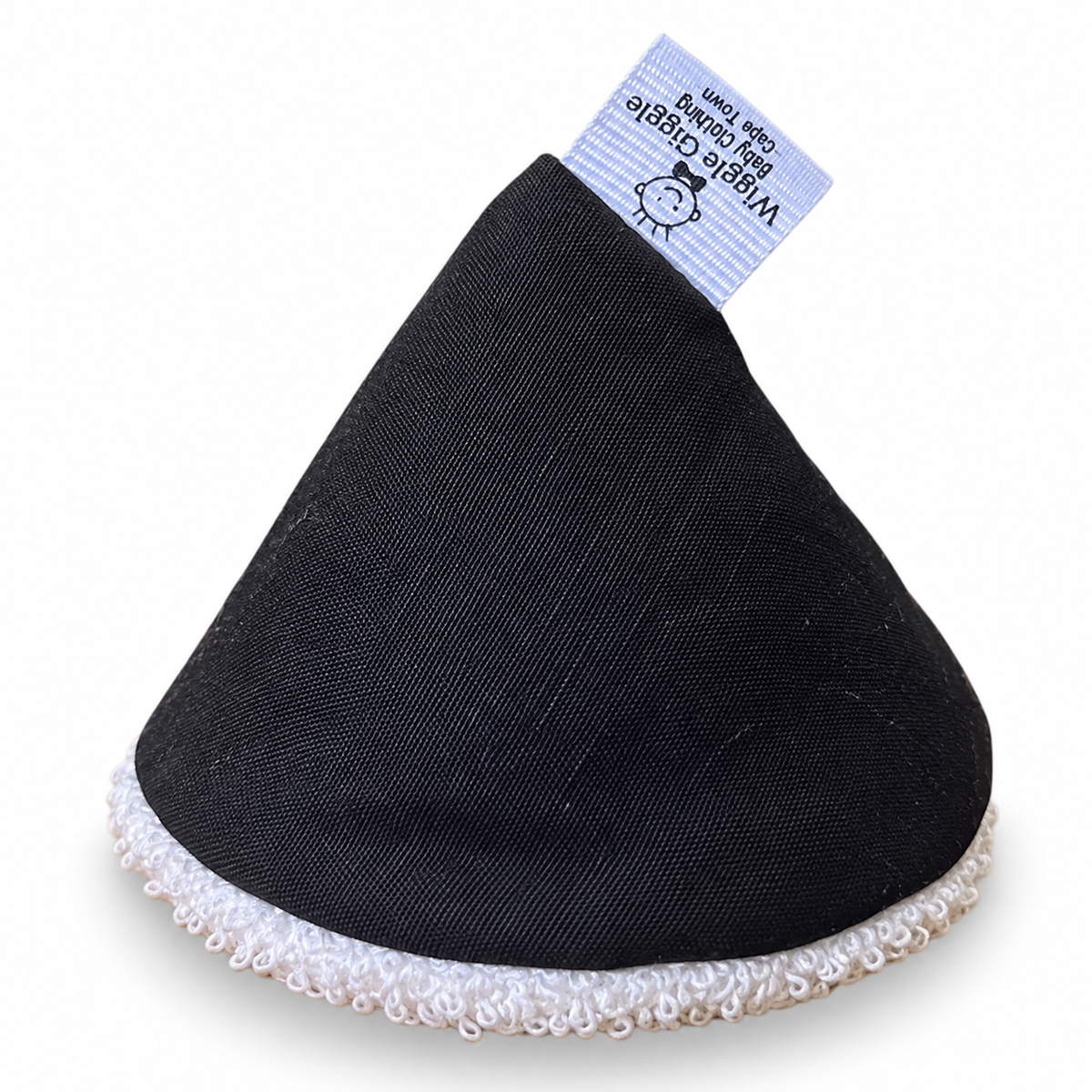 A black pee pee teepee on a white back ground.