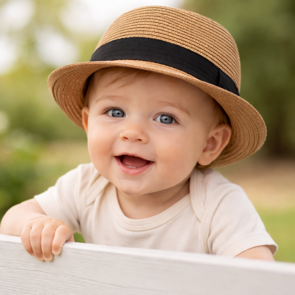 Adjustable Baby Panama Straw Hat 6m-2Y